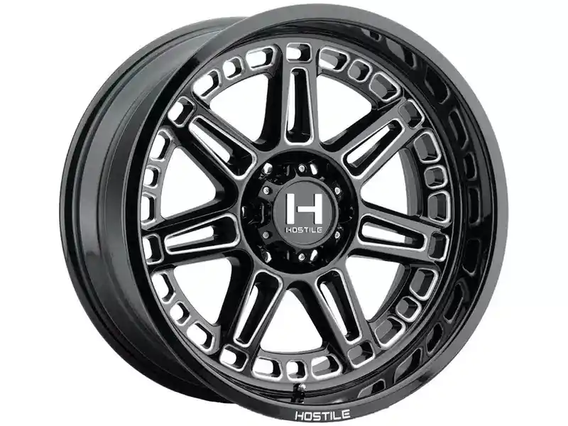 Hostile Milled Gloss Black Lunatic Wheel H124-2210816545B | RealTruck Buy Direct