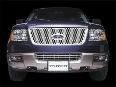 Putco 99-03 Ford F-150 (Honeycomb Grille) w/ Logo CutOut Punch Stainless Steel Grilles - 84112 Viral