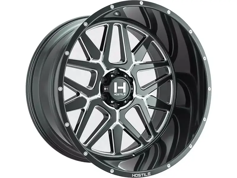 Hostile Milled Gloss Black Diablo Wheel H128-2210817045B | RealTruck Latest