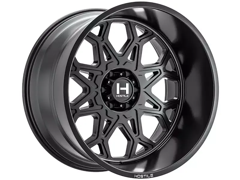 Hostile Matte Black Anvil Wheel H132-2212818047BB | RealTruck Buy Direct