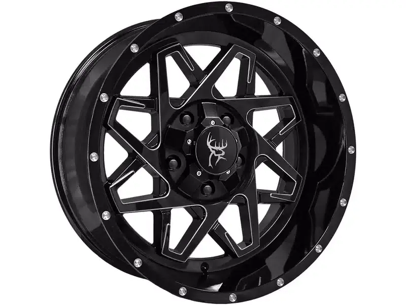 Premium Buck Commander® Milled Gloss Black Caliber Wheel CA4201066-40GB-M | RealTruck