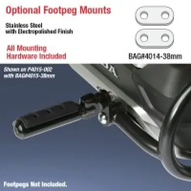 Budget National Cycle 18-23 Honda GL1800 Footpeg Bracket 38 mm. - Silver - BAG#4014-38MM