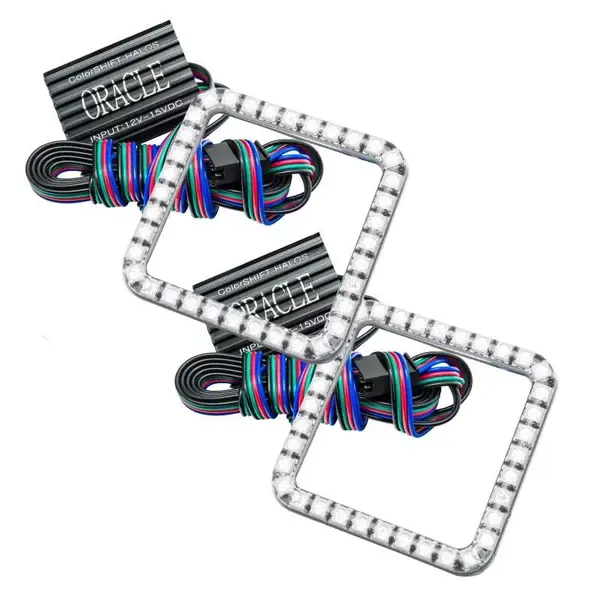 Oracle Off-Road 3in Square WP LED Halo - ColorSHIFT Free Delivery