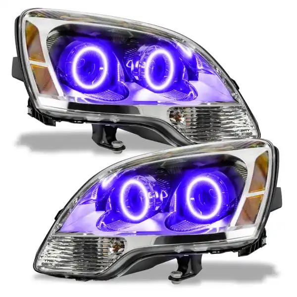 Place Order Oracle Lighting 08-12 GMC Acadia Non-HID Pre-Assembled LED Halo Headlights-UV/Purple