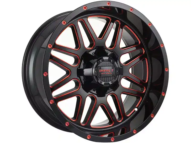 Seasonal Sale Impact Off-Road Gloss Black & Red 806 Wheel 806GBR-221253-44 | RealTruck