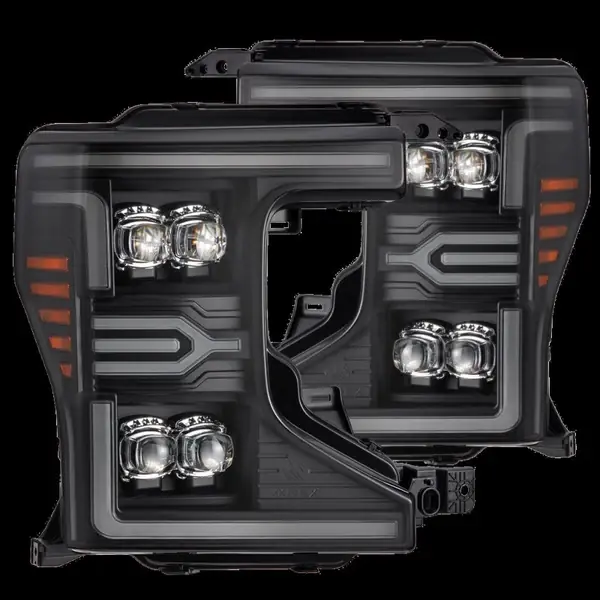 AlphaRex 20-22 Ford F-250/350/450 SD NOVA-Series LED Proj Headlights Bk w/Actv Light SeqSig & SBDRL One Day Deal