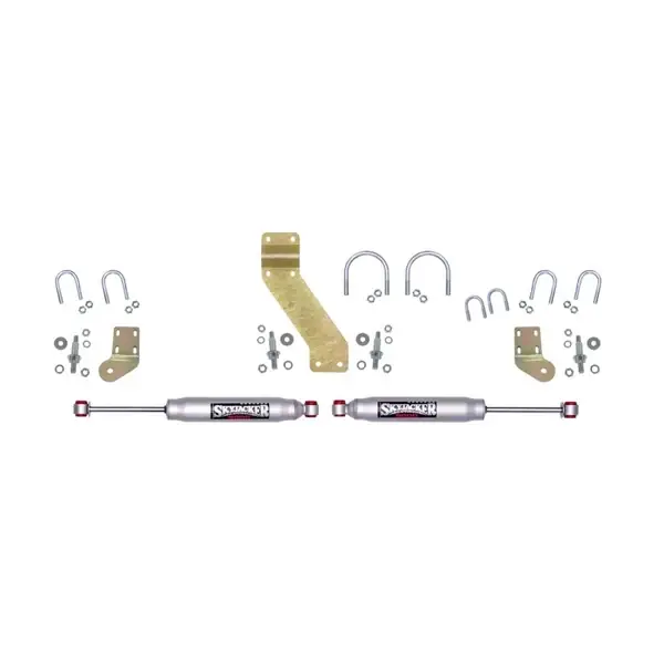 Professional Grade Skyjacker 66-77 Ford Bronco 4WD 9000 Dual Stabilizer Kit w/ Silver Cylinders