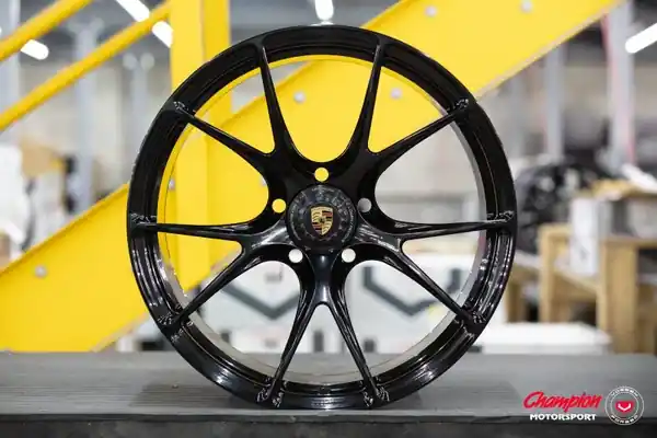 Genuine Vossen X Champion RS74 21X12 / ET45 / Gloss Black Wheel / Centerlock / 911 GT3 992 - Rear