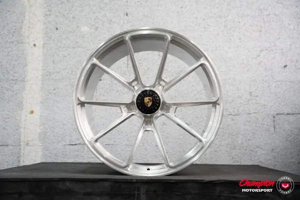 Top Pick Vossen X Champion RS92 22X12.5 / ET68 / Brushed Gloss Clear Wheel / Centerlock / 911 Turbo 992 Rear