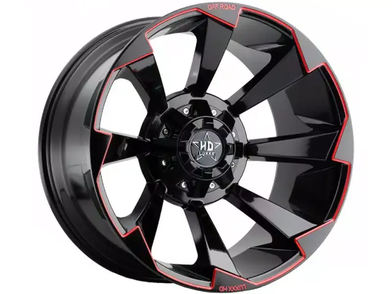 Shop Now Luxxx HD Gloss Black & Red LHD16 Wheel LHD1622128165170-44K-A3 | RealTruck