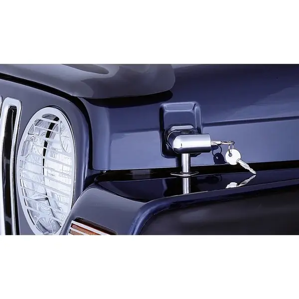 Place Order Rugged Ridge Locking Hood Catch Kit Chrome 97-06 Jeep Wrangler