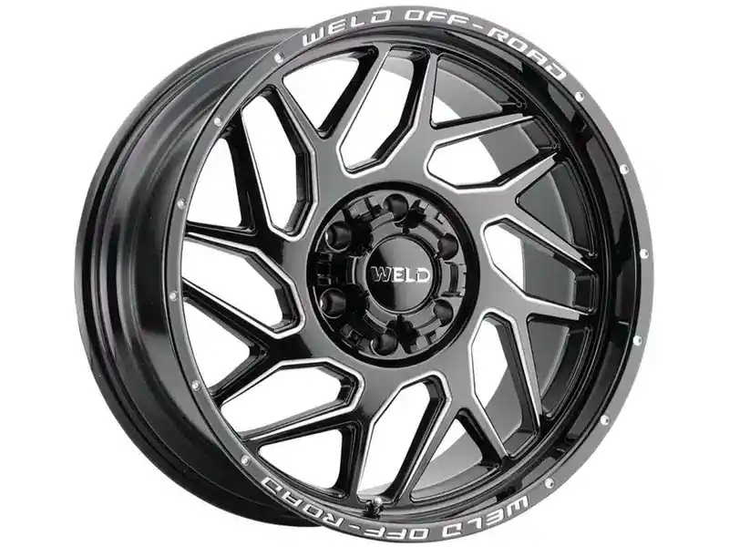 New Release Weld Off-Road Milled Gloss Black Fulcrum Wheel W11722017475 | RealTruck