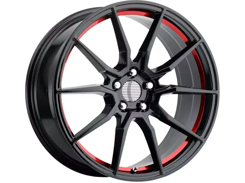 Fresh Stock OE Creations Black & Red PR193 Wheel 193RS-216540 | RealTruck