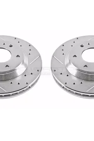 Order Now Power Stop Evolution Drilled & Slotted Front Rotors AR8649XPR | RealTruck