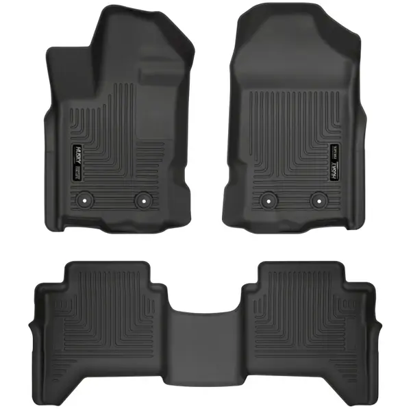 Husky Liners 2019+ Ford Ranger SuperCrew Cab Weatherbeater Black Front & 2nd Seat Floor Liners Price Cut