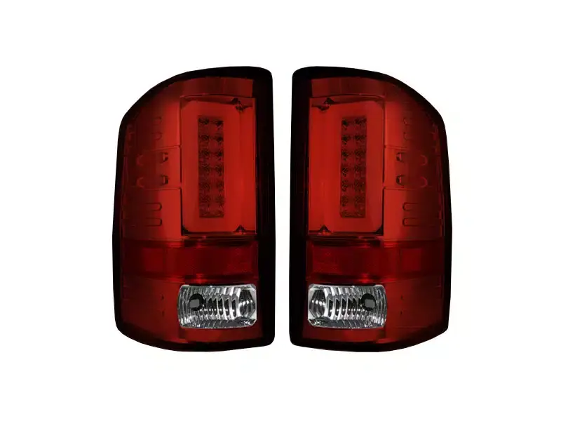Recon Red and Chrome LED Tail Lights 264268LEDRD | RealTruck Express Delivery