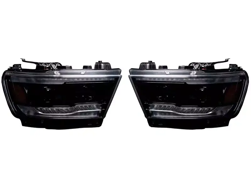 Recon Smoked Black DRL Projector Headlights 264376BKCS | RealTruck No Minimum Order