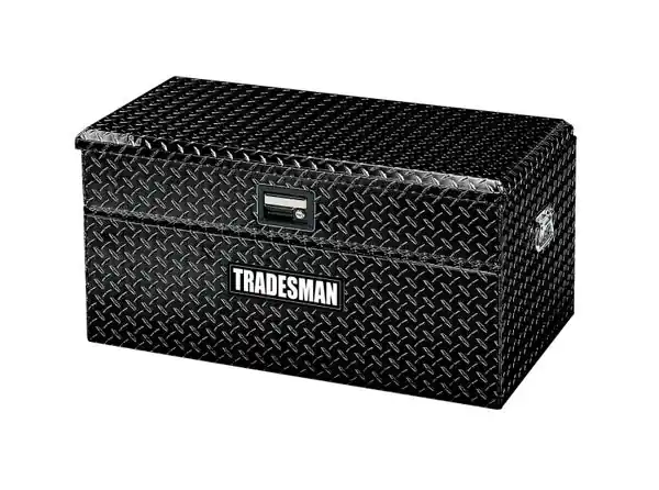 Shop Now Tradesman Aluminum Flush Mount Truck Tool Box Full/Wide (48in.) - Black