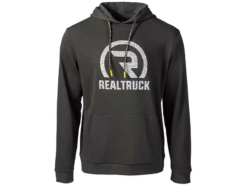 Trusted Brand RealTruck Men's Black Topographic Hoodie WR0012108001MD | RealTruck