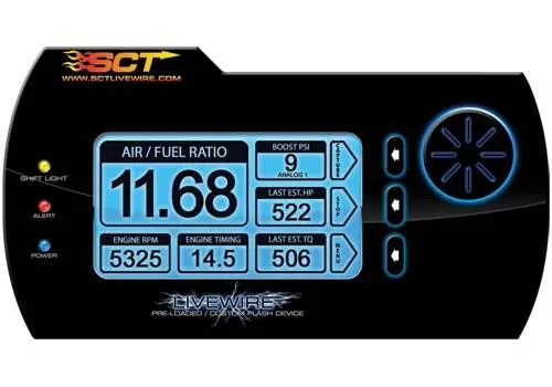 Hassle-Free Returns Ford Mustang SCT LiveWire Tuner with Free Custom Tunes - 38007