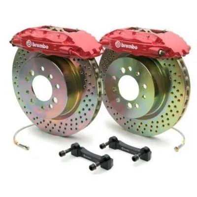 New Release BMW 8 Series Brembo Gran Turismo Brake Kit with 4 Piston 332x32 Disc & 1-Piece Rotor - Front - 1Bx.7001A