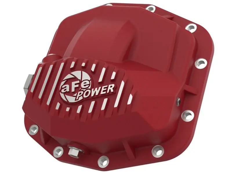 aFe Power Pro Series Front Differential Cover Red w/Machined Fins 18-1 — PMD Premier Motoring Development Free Returns