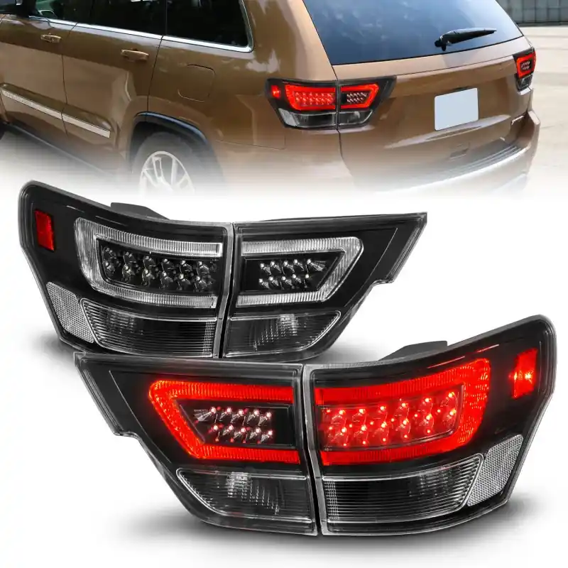 Same Day Shipping ANZO 11-13 Jeep Grand Cherokee LED Taillights w/ Lightbar Black Housin — PMD Premier Motoring Development