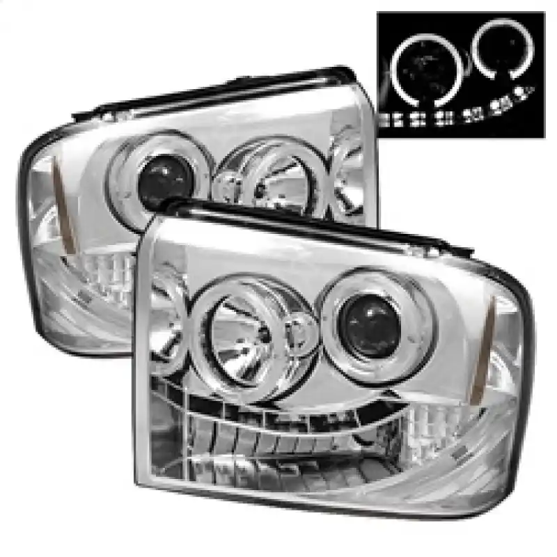 Affordable Spyder Ford F250/350/450 Super Duty 05-07 Projector Headlights LED Hal — PMD Premier Motoring Development