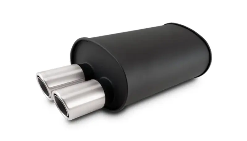Order Now Vibrant Streetpower Flat Blk Muffler 9.5x6.75x15in Body 2.5in Inlet ID — PMD Premier Motoring Development