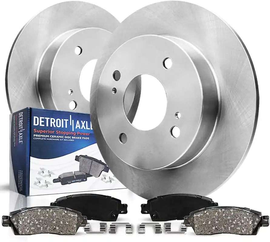4pc Rear Disc Rotors and Ceramic Brake Pads Kit Trending