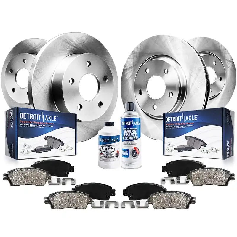 10pc Front & Rear Disc Rotors and Ceramic Brake Pads Kit Top Pick