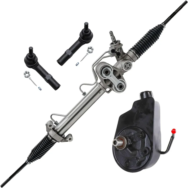 4pc Front Power Steering Rack and Pinion Pump Outer Tie Rods Suspension Kit Sale