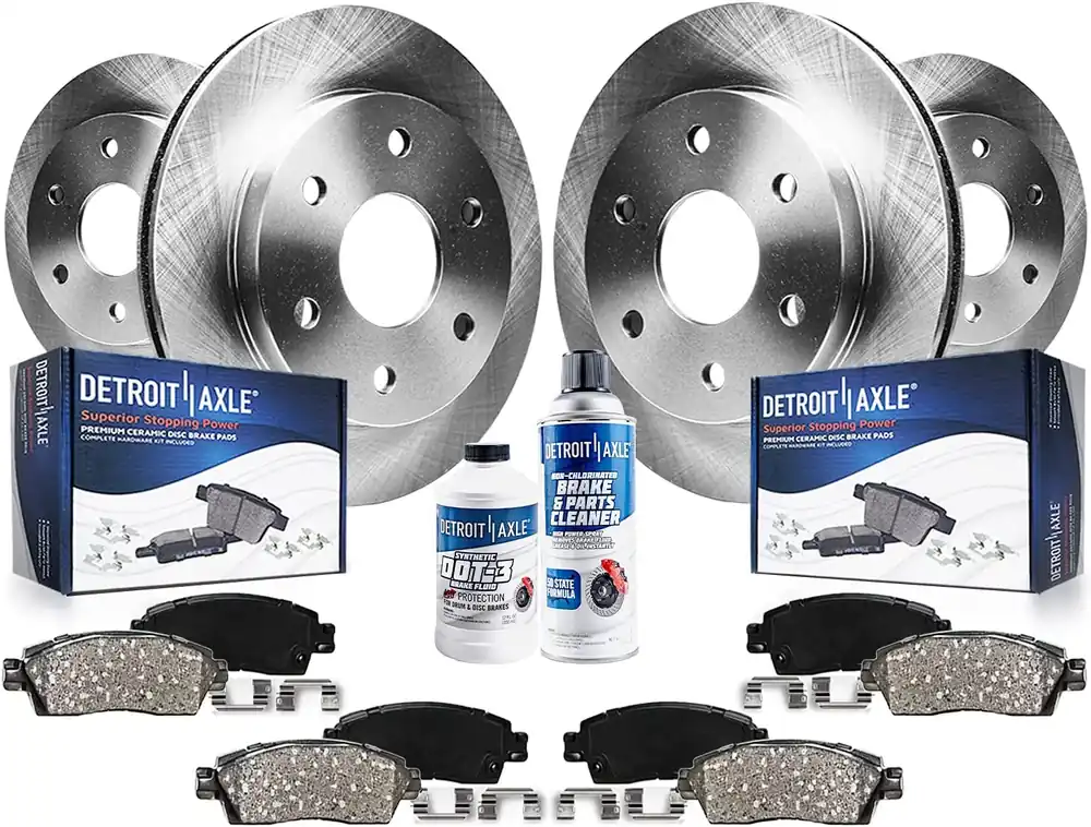 10pc Front & Rear Disc Rotors and Ceramic Brake Pads Kit Genuine