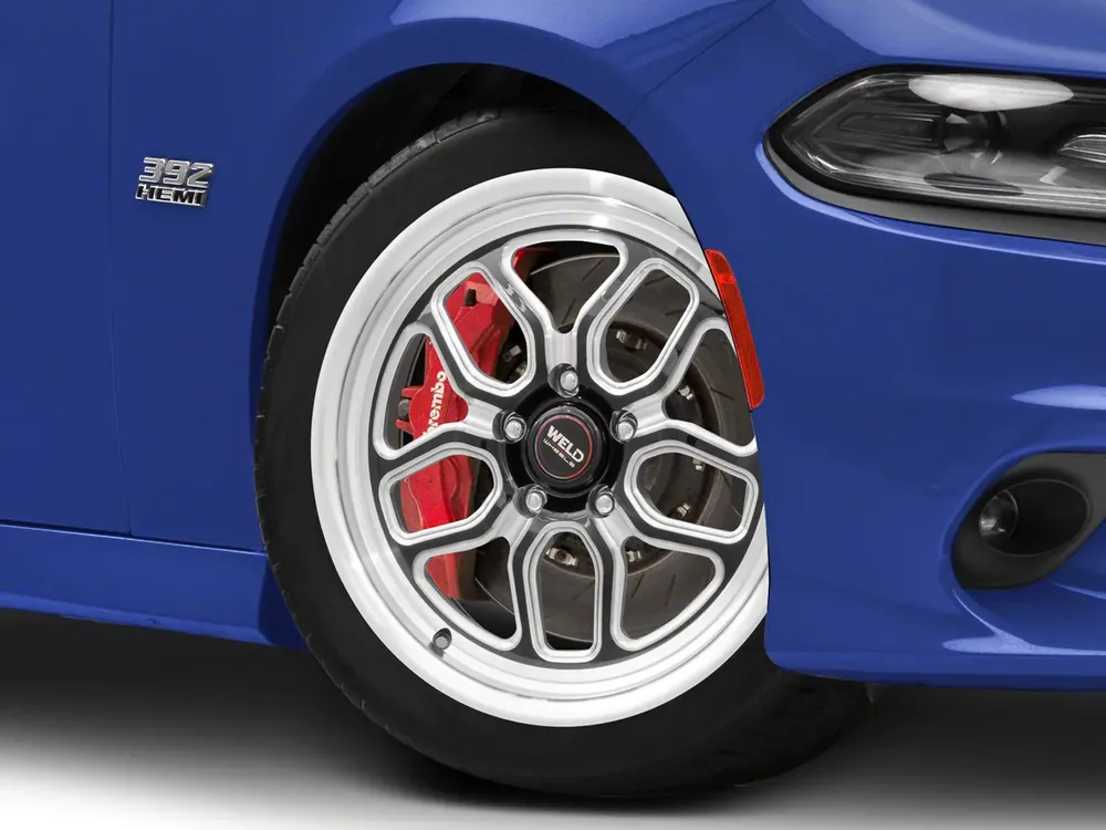 WELD Performance Laguna Drag Gloss Black Milled Wheel; Front Only; 20x5; -33mm Offset Fan Favorite