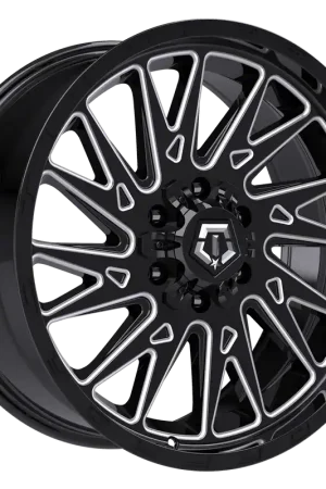 Tis 547Bm Wheel 20x9 5x127 & 5x139.7 Gloss Black w/ Milled Accents 0mm - FREE T-SHIRT INCLUDED! Fast Shipping