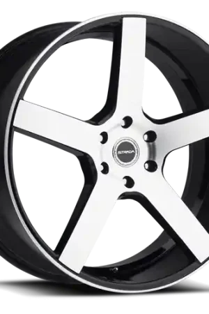 Best Price Strada S35 Perfetto Wheel 24x10 6x139.7 Gloss Black Machined 24mm - FREE T-SHIRT INCLUDED!
