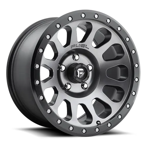 Save Now Fuel D601 Vector Wheel 18x9 8x165.1 Matte Gunmetal With Black Bead Ring 1mm - FREE T-SHIRT INCLUDED!
