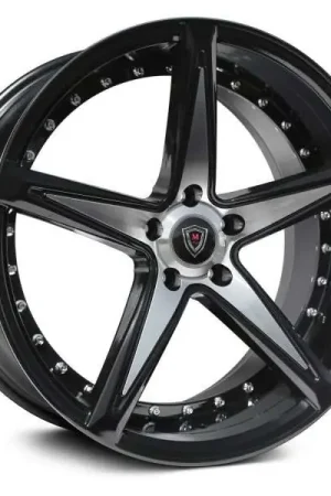Marquee M3248 Wheel 20x10.5 5x115 Black Machined 15mm - FREE T-SHIRT INCLUDED! Best Choice