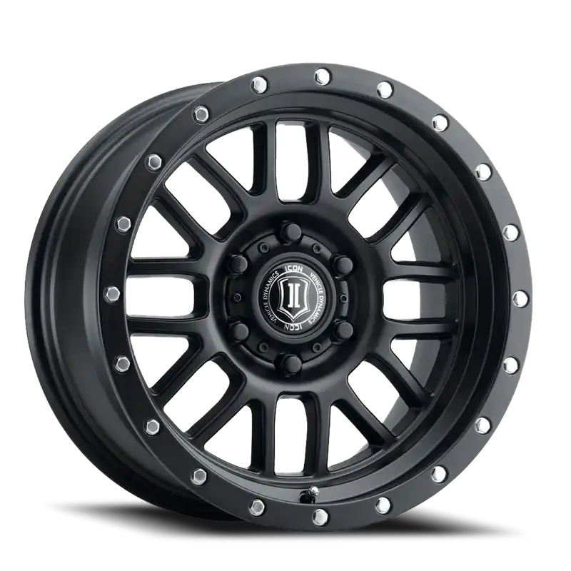 Genuine Icon Alloys Alpha Wheel 17x8.5 6x139.7 Satin Black 0mm