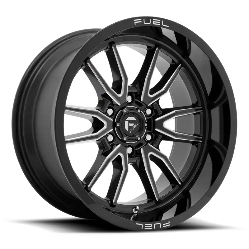 Fuel D761 Clash Wheel 20x9 8x165.1 Gloss Black Milled 1mm - FREE T-SHIRT INCLUDED! Bargain