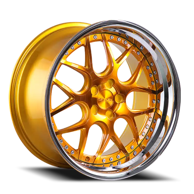 Rennen Csl-2 Wheel 19x8.5 5x120 Tinted Gold w/ Chrome Step Lip 15mm - FREE T-SHIRT INCLUDED! Don’t Miss Out