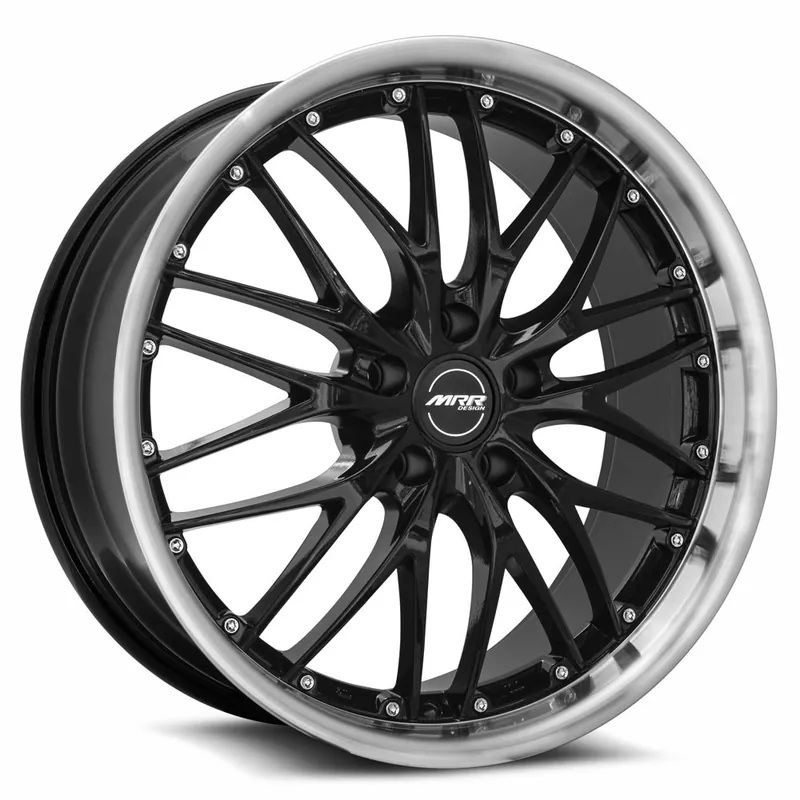 Mrr Gt1 Wheel 19x8.5 5x120 Black Machined Lip 35mm - FREE T-SHIRT INCLUDED! Free Delivery