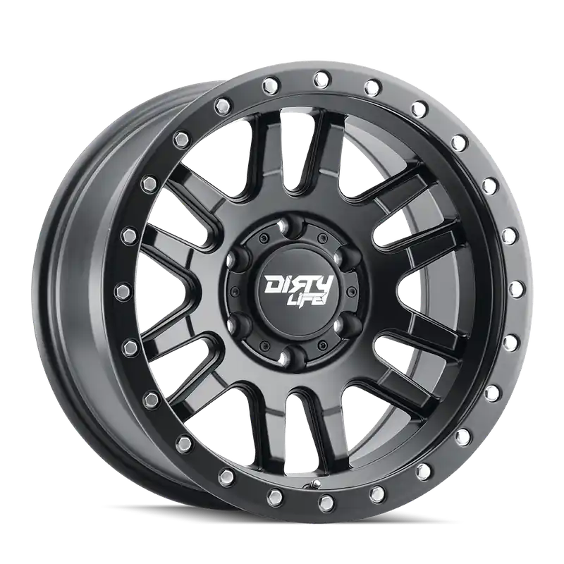 Same Day Shipping Dirty Life Canyon Pro Wheel 17x9 6x139.7 Satin Black -12mm
