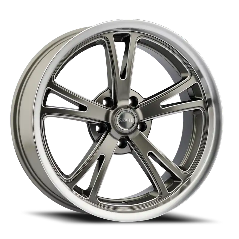 No Minimum Order Ridler 606 Wheel 17x7 5x120.65 Gloss Grey Machined 0mm