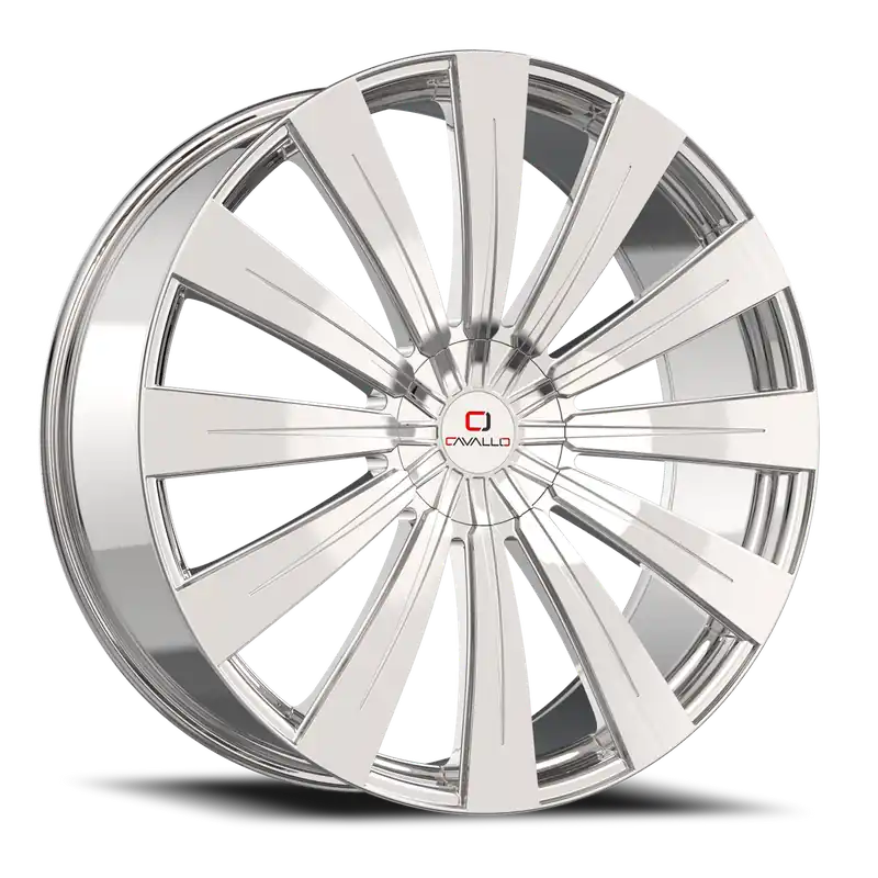 Cavallo Clv-49 Wheel 22x8.5 5x112 & 5x114.3 Nano Chrome 38mm Original