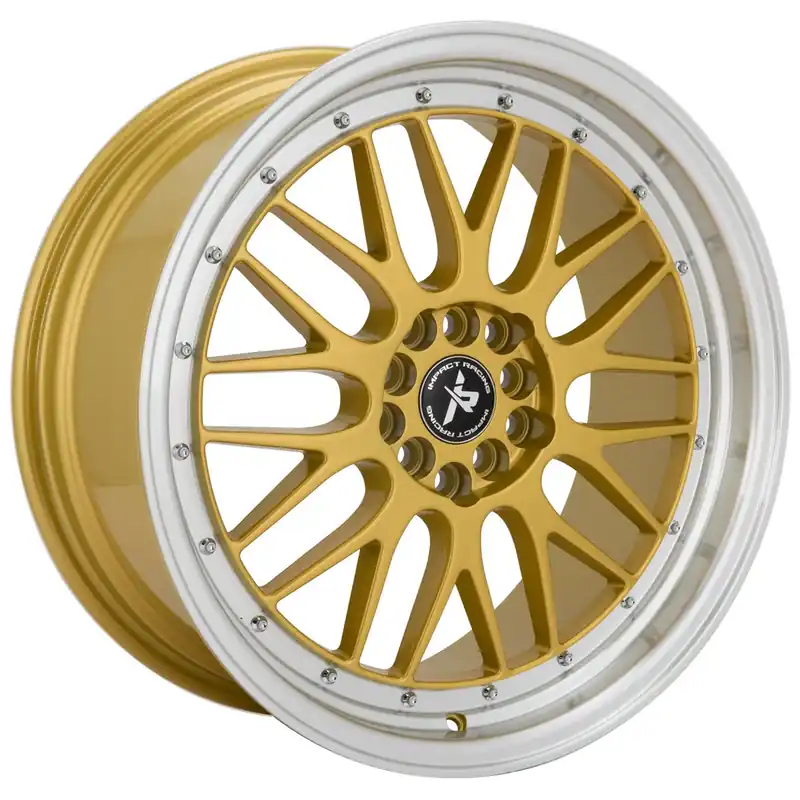 Best Seller Impact Racing 505 Wheel 17x7.5 5x100 Gold Machined Lip 38mm 505GML-177514+38 - FREE T-SHIRT INCLUDED!