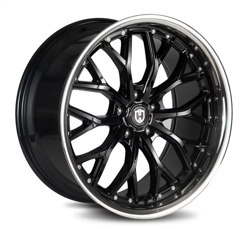 Direct From Factory Curva Cff76 Wheel 20x10 5x114.3 Gloss Black Stainless Lip 35mm