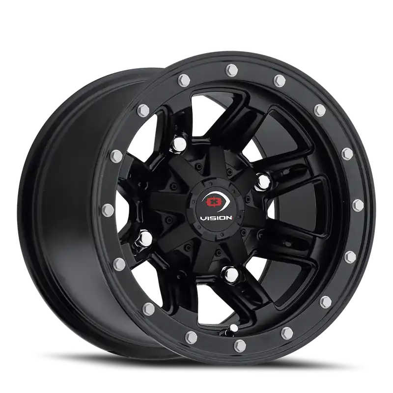 Vision Five Fifty 550 Atv Utv Wheel 12x7 4x136 Matte Black 3mm Holiday Sale