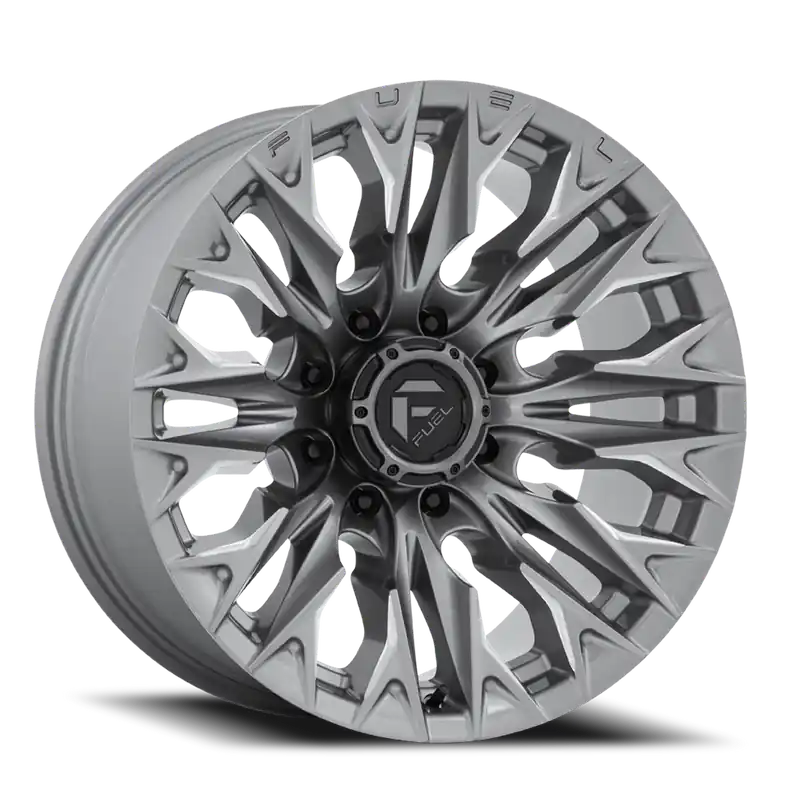 Instant Buy Fuel D806 Flame Wheel 20x9 8x165.1 Platinum 20mm - FREE T-SHIRT INCLUDED!