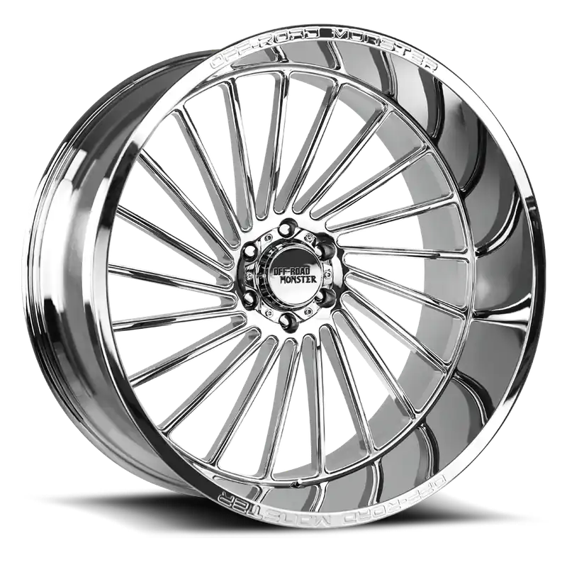 Off Road Monster M27 M27 Wheel 26x12 6x139.7 Chrome -44mm - MINIMUM PURCHASE OF 4 WHEELS - FREE T-SHIRT INCLUDED! Warranty Included